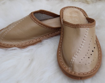 KIDS CHILDREN  GIRLS boys  eco leather slippers handmade all sizes