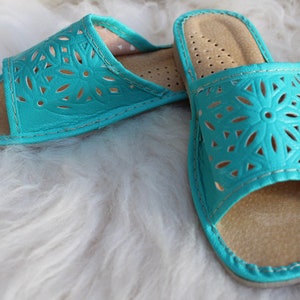 MUJERES señoras eco CUERO ZAPATILLAS hechas a mano muy cómodas de alta calidad