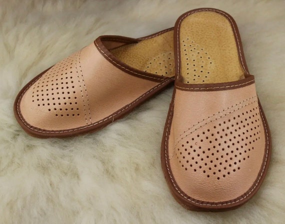 MENS Eco LEATHER Handmade SLIPPERS Very Comfortable High Quality