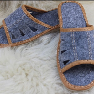 WOMEN ladies REAL FELT handmade slippers very comfortable high quality