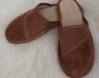 MENS real SUEDE handmade SLIPPERS very comfortable