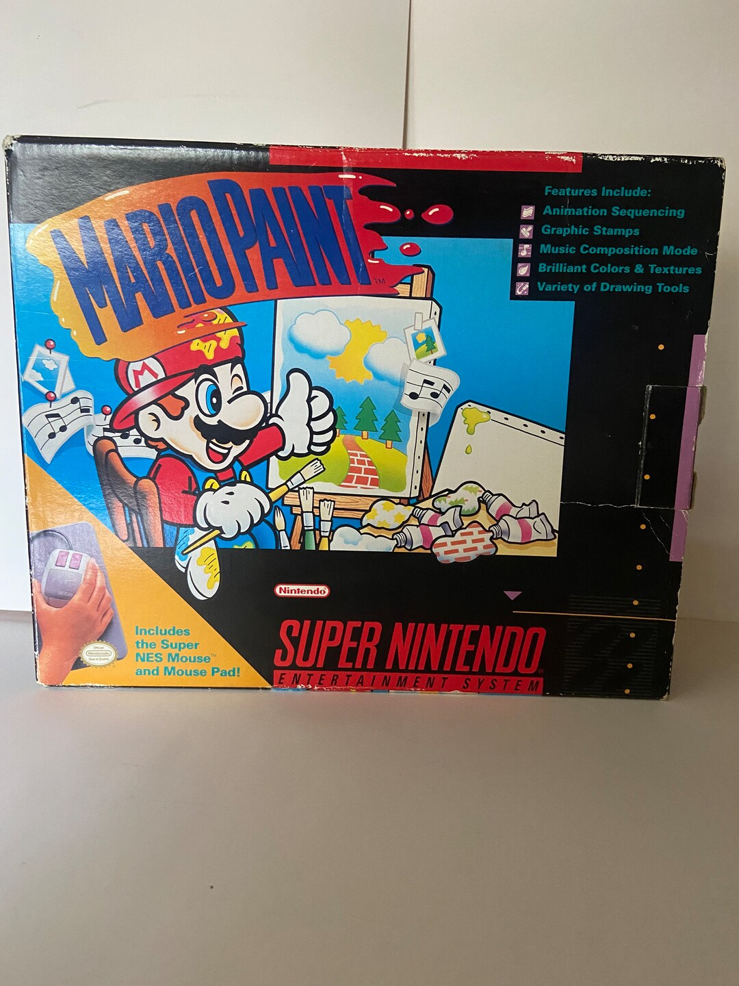 90s Mario Paint Complete Game Kit SNES Etsy