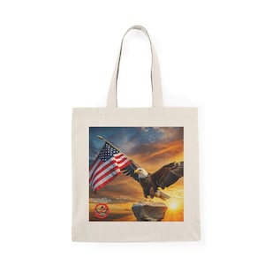 Carry Freedom High - 環境に優しいショッピングバッグ、活動家へのギフト、アメリカ製品、歴史的アートワーク