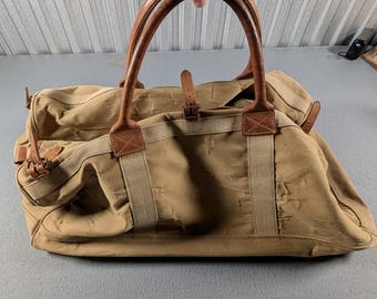 Polo Ralph Lauren Weekender Bag Canvas Lederverzierungen tan Reisegepäck