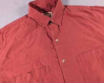 Vintage Banana Republic button-down shirt heren grote korte mouw