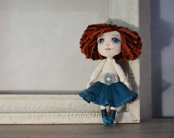 OOAK Handmade Art Doll: Unique Textile Sculpture, Collectible Toy  24 cm
