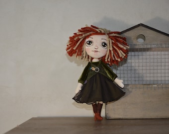 OOAK Art Doll: Vintage Style Textile Sculpture  24 cm