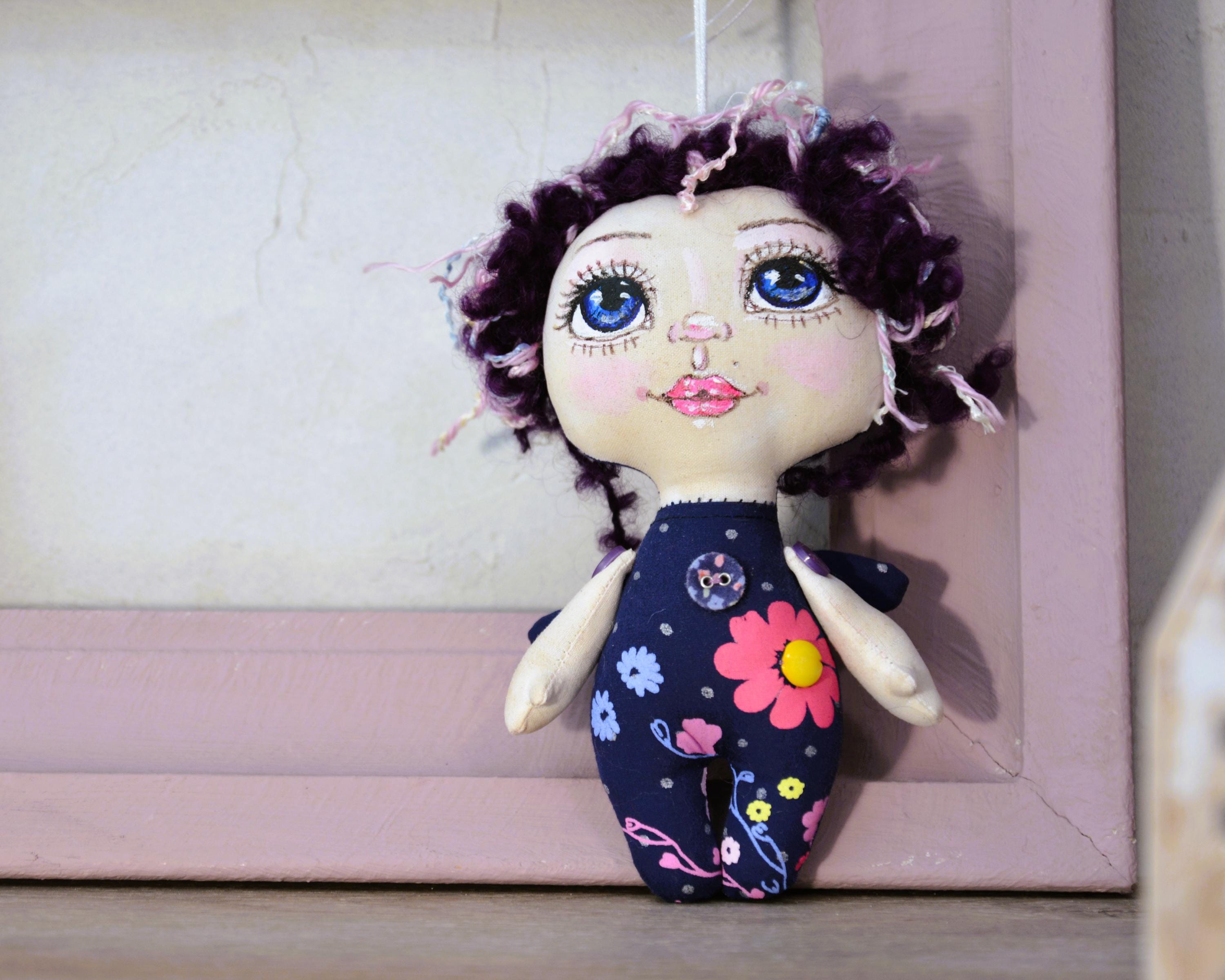 OOAK Fairy Doll, Art Doll, Interior Decor, Soft Sculpture, Handmade Cloth Art Doll, Unique Gift