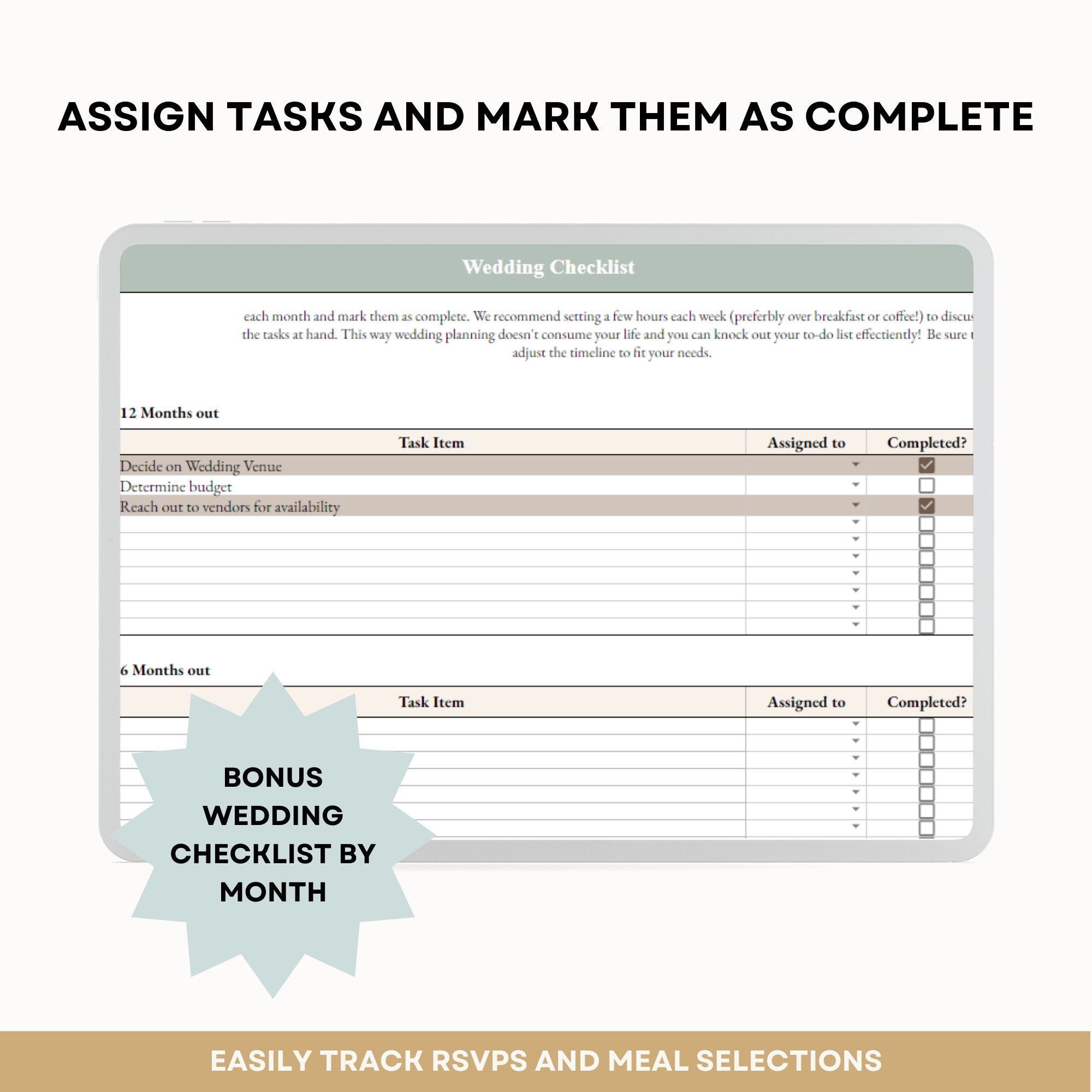 Planner Digital Wedding Seating Chart Wedding Guestlist Tracker Google