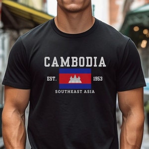 Cambodia Est.1953 T-shirt,angkor wat temple,Cambodian shirt,Cambodian,Khmer,Cambodia tees,lonely planet,Phnom Penh,Asian,Southeast asia