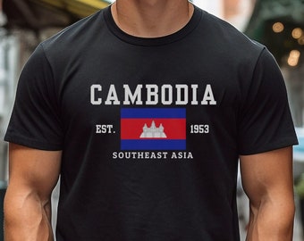 Cambodia Est.1953 T-shirt,angkor wat temple,Cambodian shirt,Cambodian,Khmer,Cambodia tees,lonely planet,Phnom Penh,Asian,Southeast asia