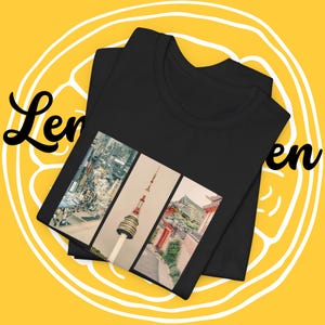 Korean Sights T-Shirt for Travelers, Seoul Landmarks, Gift for Korea Enthusiasts, Sightseeing Vacation Shirt, Korean Culture,gift for her