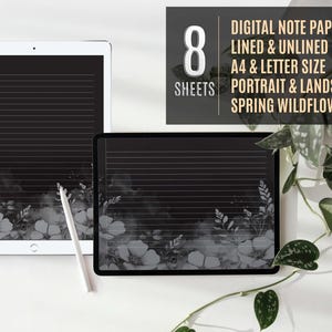 Papel digital para escribir, diario, notas, cartas, 8,5 x 11, A4, papel rayado y sin rayar, Notability, Goodnotes