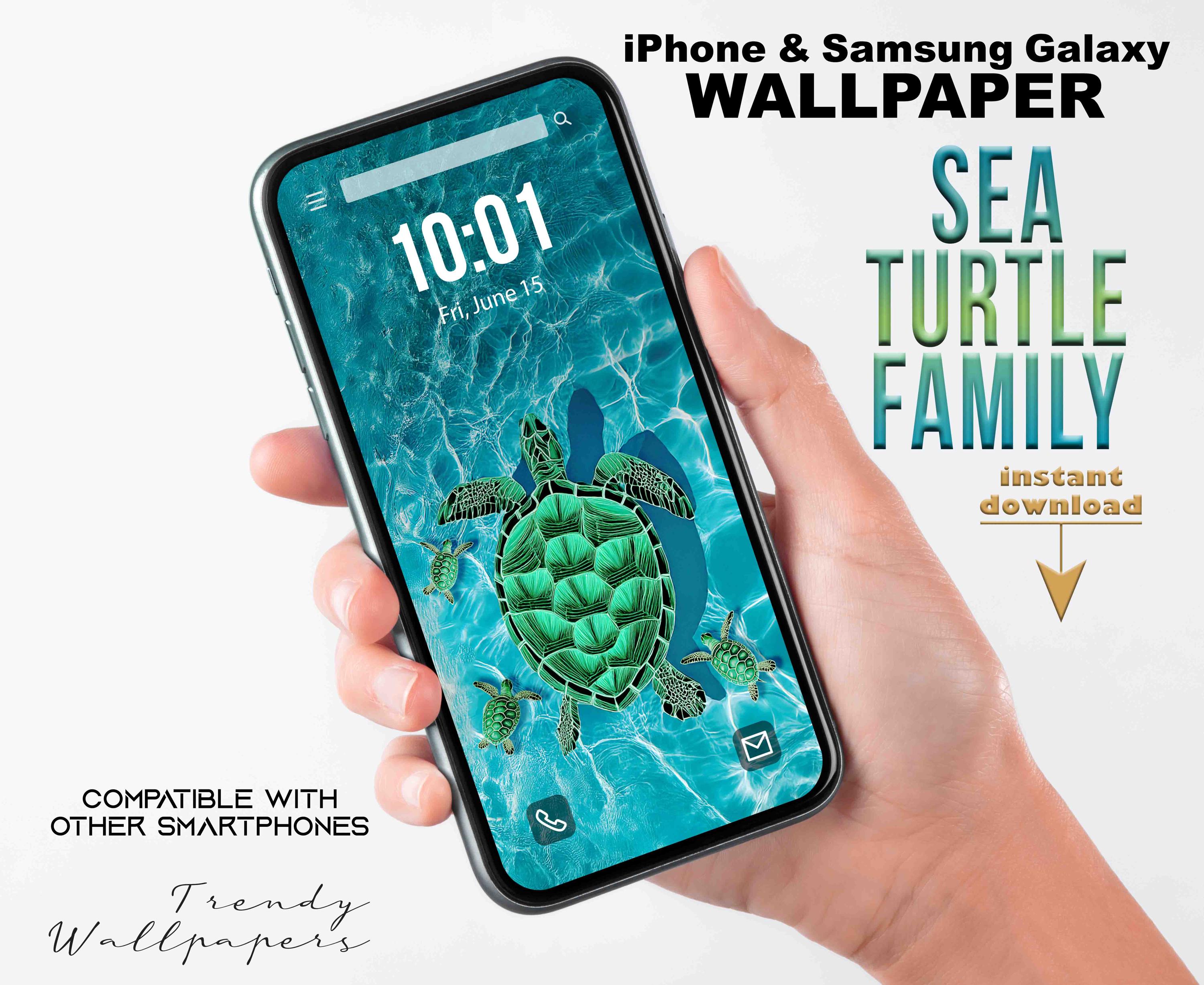 Phone Wallpaper, smartphone wallpaper Background, Turtle phone Background, Ocean Phone Background, blue sea wallpaper, turtles swimming