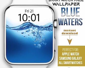 Buy Apple Watch Face, Blue Water Wave Smartwatch Wallpaper