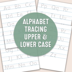 Alphabet Tracing Worksheets, Printable Preschool-Kindergarten Handwriting practice pages, Letter Tracing Worksheets, uppercase and lowercase