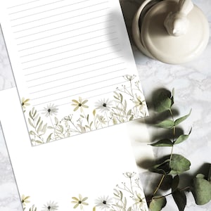 Papel para escribir, Flores silvestres secas, Papelería imprimible, Papel para escribir con y sin rayas, Papel carta, A4, Tamaño carta (EE. UU.), Botánicos bohemios