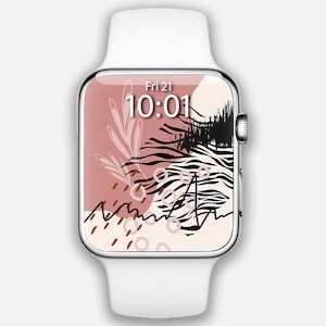 Apple Watch face, Zebra print, smartwatch wallpaper, Boho Abstract watch Background, Samsung Galaxy art, animal print, Watch face, bohemian