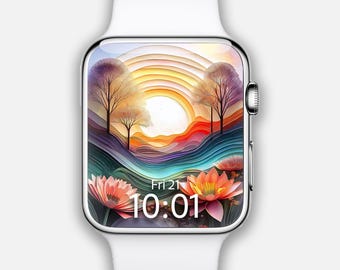 Buy Apple Watch Face, 3D Floral Watch Wallpaper, Pink Lotus
