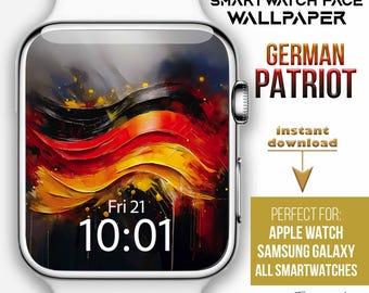 Apple Watch Gesicht, Deutschland Flagge Hintergrundbilder, Deutschland Flagge Uhr Hintergrund, Samsung Galaxy Zifferblatt, Deutschland Flagge Ölfarbe