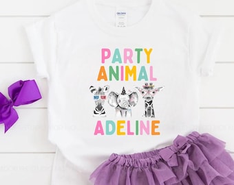 Personalized Party Animal Birthday Shirt, Zoo Animals Birthday, Party Animal Shirt, Matching Family Wild Safari Party Animals Birthday Shirt