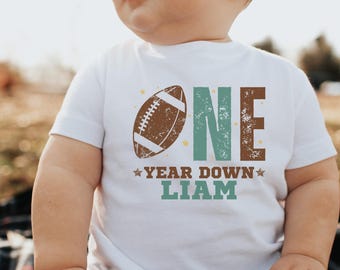 Football First Birthday Family Matching Shirts, Mama Daddy Football 1st Birthday Tshirts, Football Theme Birthday Outfit, One Year Down