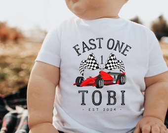 Personalized Fast One Birthday Shirt, Race Car Birthday Shirt, 1st Birthday Shirt, Fast One Matching Family Birthday Shirts, Birthday Boy