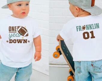 Football First Birthday Family Matching Shirts, Mama Daddy Football 1st Birthday Tshirts, Football Theme Birthday Outfit, One Year Down