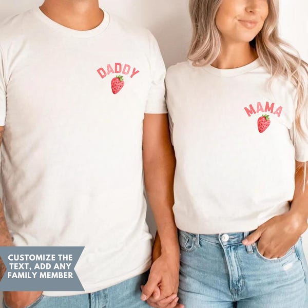 Berry First Birthday Family Shirts Strawberry 1st Birthday Outfit Strawberry Birthday Mommy and Me Shirts Berry Matching Family Tees