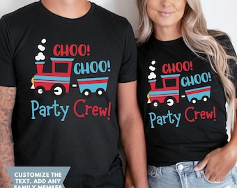 Train Birthday Shirt, Chugga Chugga Two Two Birthday Shirt, Choo Choo I'm 2 Birthday, 2nd Birthday Tee, Matching Mommy and Me Shirts Family