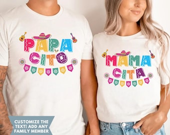 Personalized Three-esta Birthday Shirt, Fiesta Birthday Shirt, 3rd Birthday Outfit, Threeesta Mexican Birthday Party, Matching Family Fiesta