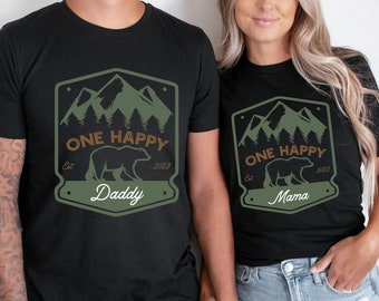 One Happy Camper Shirt, First Birthday Shirt, Camp Mommy and Me Shirts, Camping 1st Birthday Outfit, One Happy Camper Matching Family Tees,