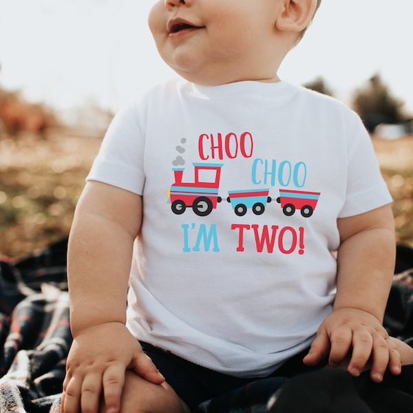 Train Birthday Shirt, Choo Choo I am Two Birthday Shirt, Chugga Chugga Two Two Birthday Shirt, Personalized Train Birthday Matching Family