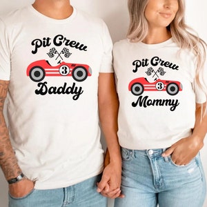 Race Car 3rd Birthday Shirt, I am Three Shirt, 3rd Birthday Outfit, Personalized Matching Family Birthday Shirts, Racing 3rd Birthday