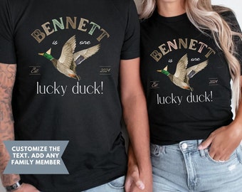ONE Lucky Duck Matching Family Birthday Shirts, 1st Birthday Shirt, Duck Birthday, Jungle Zoo Animal, Wild 1st Birthday Outfit, Mommy and Me
