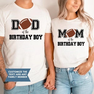 Custom Football Birthday Family T-shirts, First Year Down Shirt ...