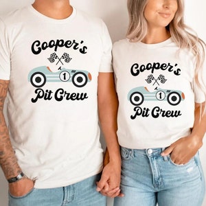 Personalized Fast One Matching Family Birthday Shirt, 1st Birthday Shirt, Race Car Birthday Party, Cars Birthday Outfit Custom Blue Pit Crew