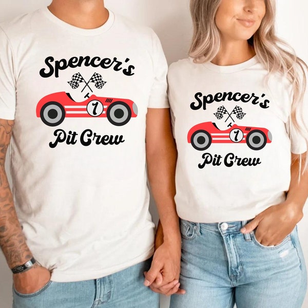 Personalized Fast One Matching Family Birthday Shirt, 1st Birthday Shirt, Race Car Birthday Party, Cars Birthday Outfit Custom Red Pit Crew