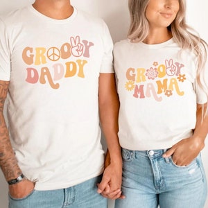 Two Groovy Birthday Shirt Two Groovy Birthday Girl Outfit Groovy 2nd Birthday Mommy and Me Retro Groovy Pink Matching Family Birthday Shirts