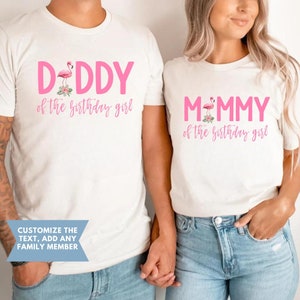 Flamingo birthday shirts, family matching shirts, flamingo birthday, flamingo theme party, flamingo 1st, girl birthday shirt, 1st birthday