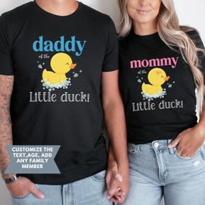 Custom Rubber Ducky Birthday Shirts, Personalized 1st Birthday Duck Shirt, Matching Family Rubber Duck Party Outfit, Duck Birthday Shirt