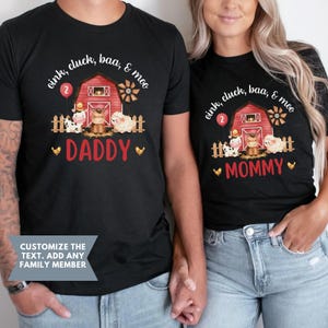 Cluck Oink Baa Moo I&#39;m Two Shirt, Farm 2nd Birthday Shirt, Barnyard Farm Birthday, Barn Animal Matching Birthday Family Shirts, Mommy and Me