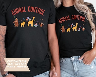Personalized Animal control Birthday Shirt, Zoo Animals Birthday, Party Animal Shirt, Matching Family Wild Safari animal control tees