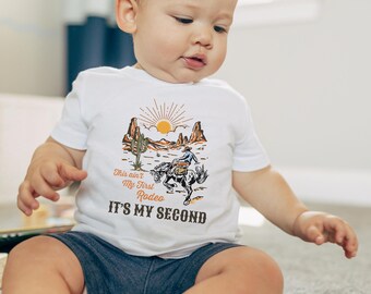 This ain't my First Rodeo is my Second Birthday Shirt, Girl Cowboy Birthday Shirt, My Second Rodeo Birthday Shirt, Western Birthday Shirt