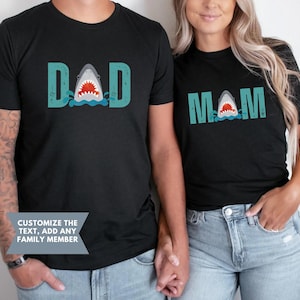 Personalized Birthday Shark Shirt, Custom Shark Birthday Shirt, Shark Birthday Outfit, Matching Family Shark Shirt Cake Smash
