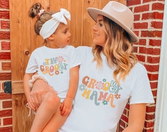 Two Groovy 2nd Birthday Shirts, Retro Matching Birthday Shirts, Mommy and Me Second Birthday Shirts,Trendy Family Birthday Shirts for Girls