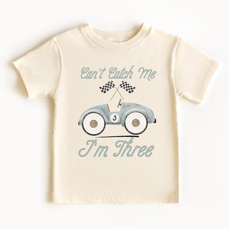 Race Car 3rd Birthday Shirt, I am Three Shirt, 3rd Birthday Outfit, Personalized Matching Family Birthday Shirts, Racing 3rd Birthday image 6
