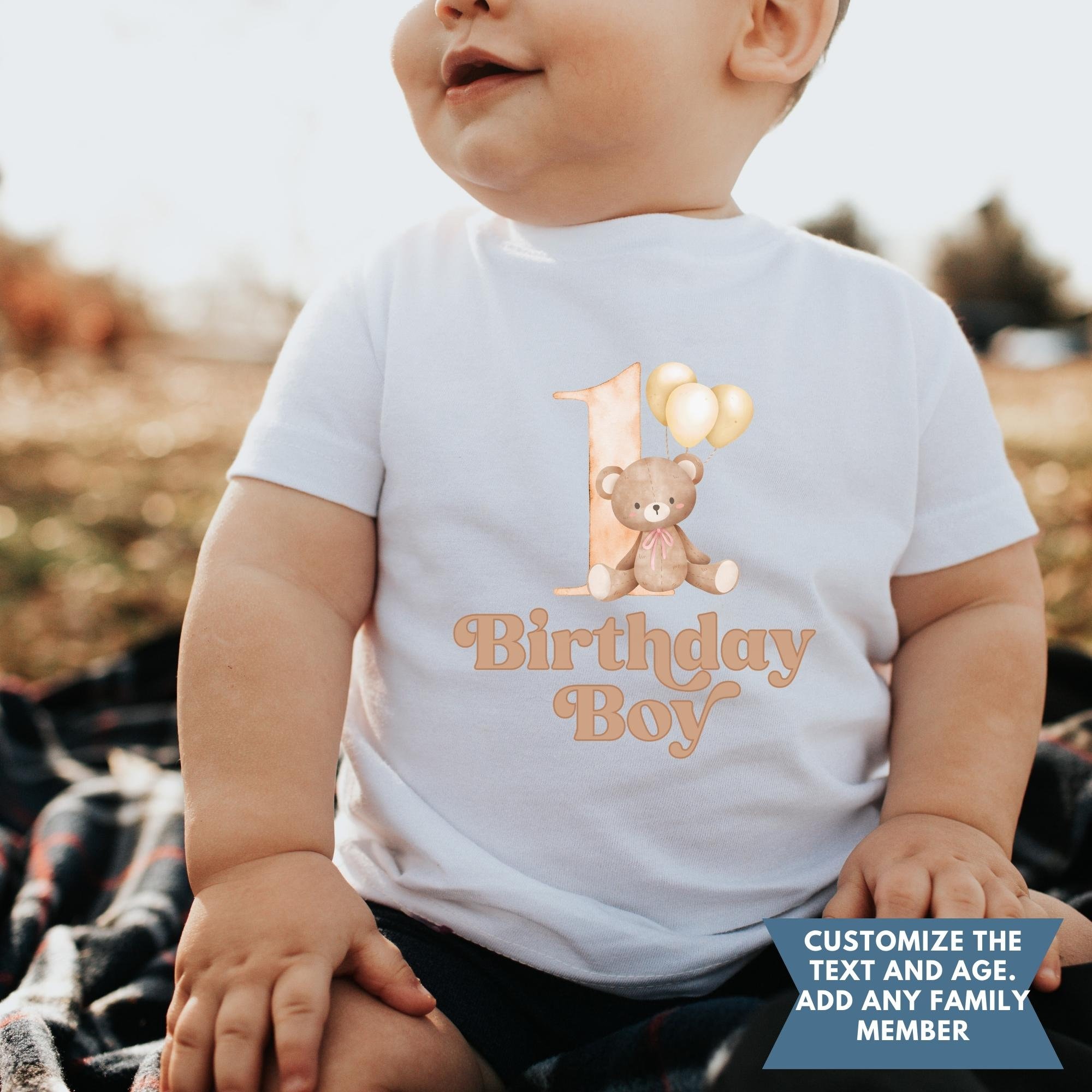 T Shirt Baby Boy One Year Old Birthday Outfit Birthday Shirt First