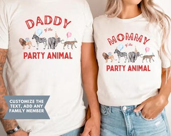 Personalized Party Animal Birthday Shirt, Zoo Animals Birthday, Party Animal Shirt, Matching Family Wild Safari Party Animals Birthday Shirt