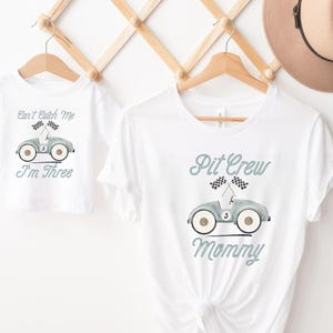 Race Car 3rd Birthday Shirt, I am Three Shirt, 3rd Birthday Outfit, Personalized Matching Family Birthday Shirts, Racing 3rd Birthday image 7
